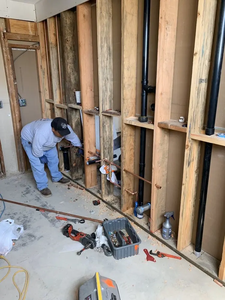 Commercial rough-in plumbing for Gas Line Repair in Downs